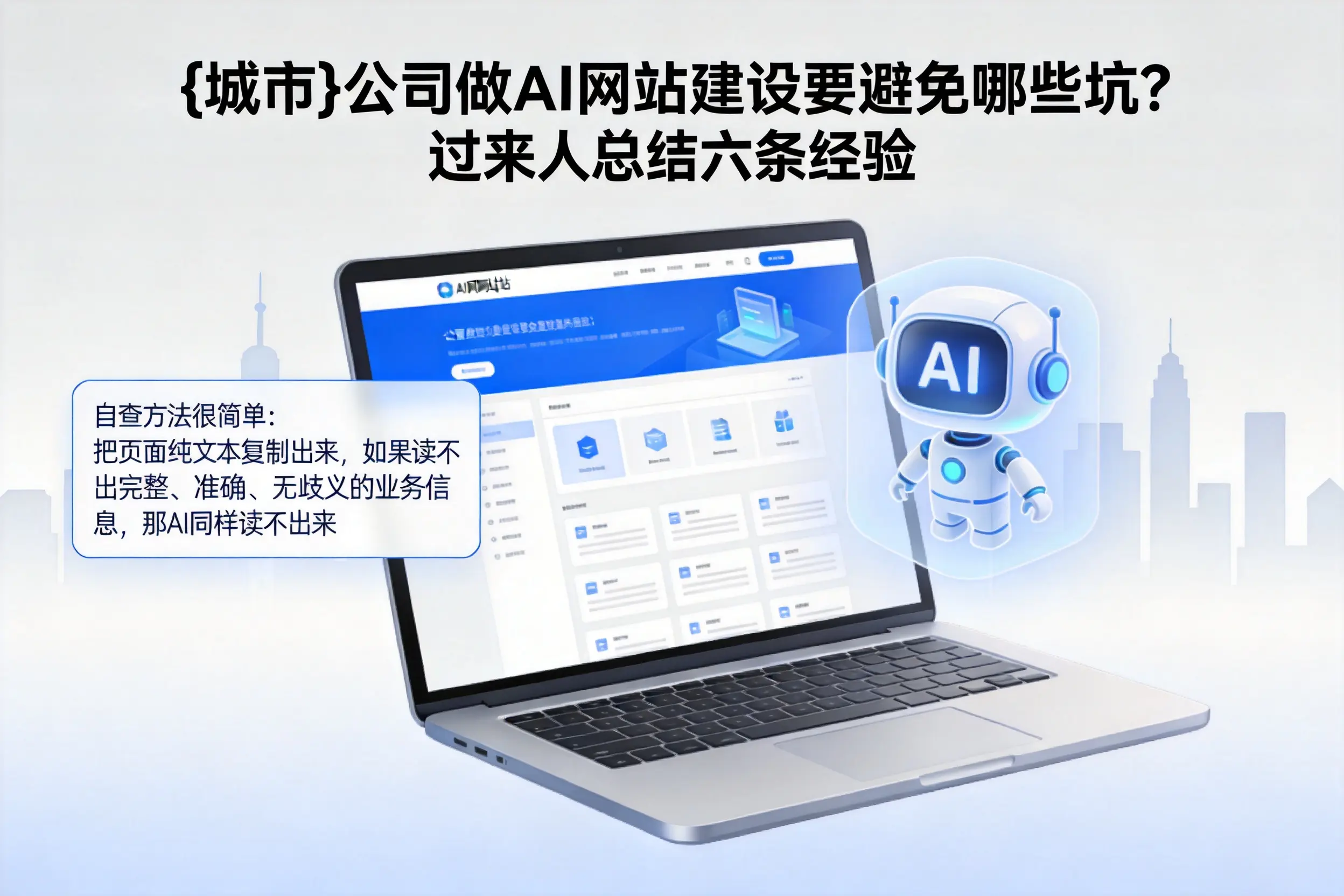 甘孜公司做AI网站建设要避免哪些坑？过来人总结六条经验