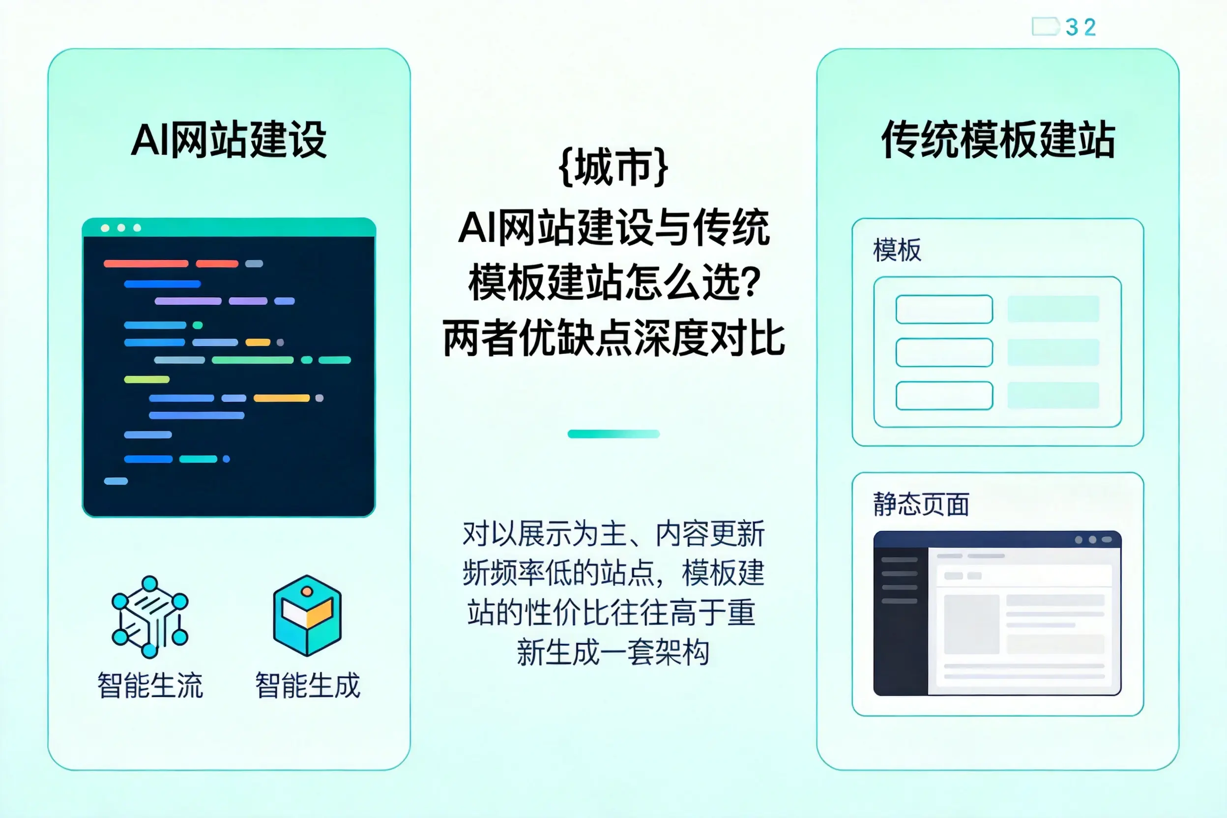 甘孜AI网站建设与传统模板建站怎么选？两者优缺点深度对比