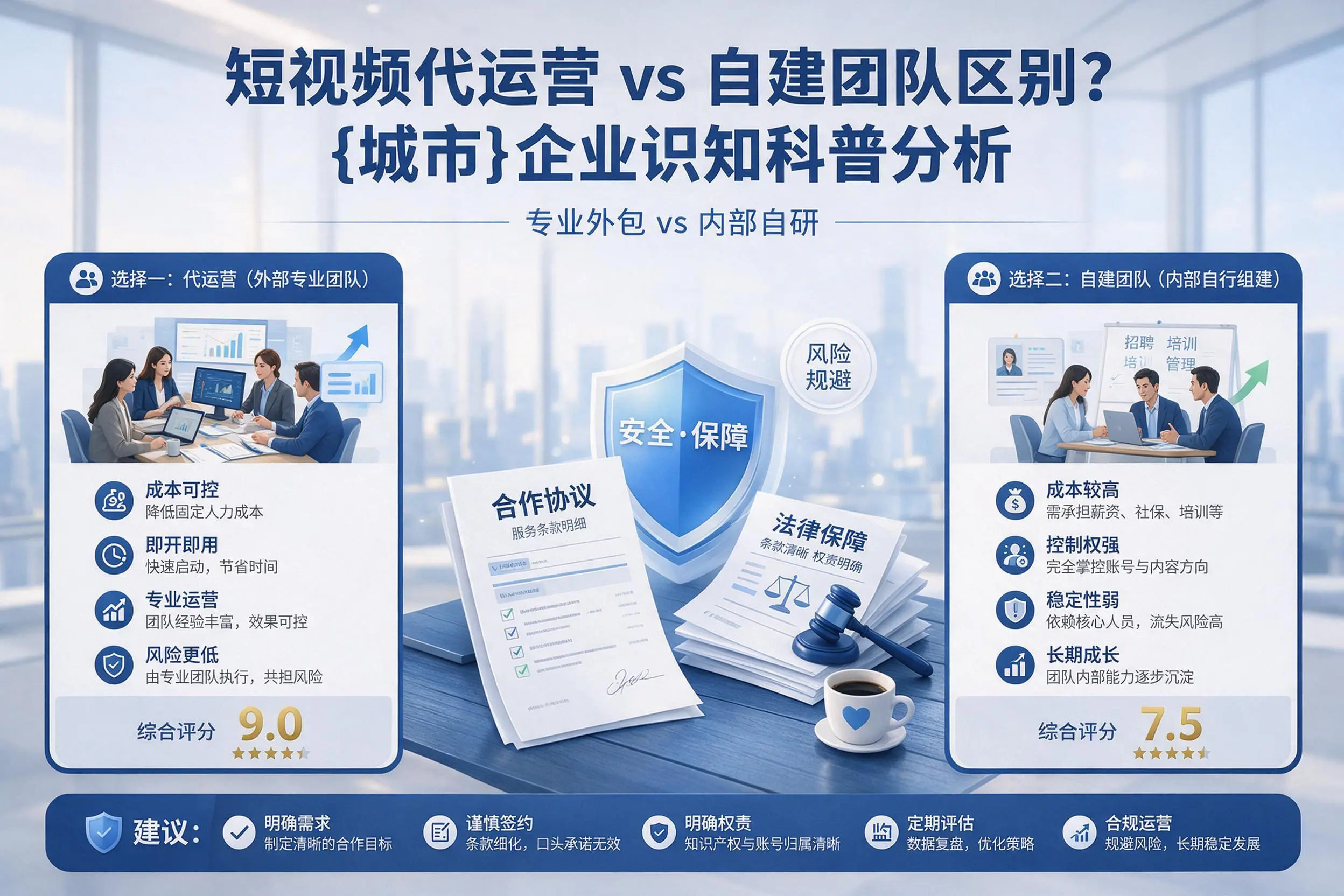 短视频代运营与自建团队区别?甘孜企业认知科普分析