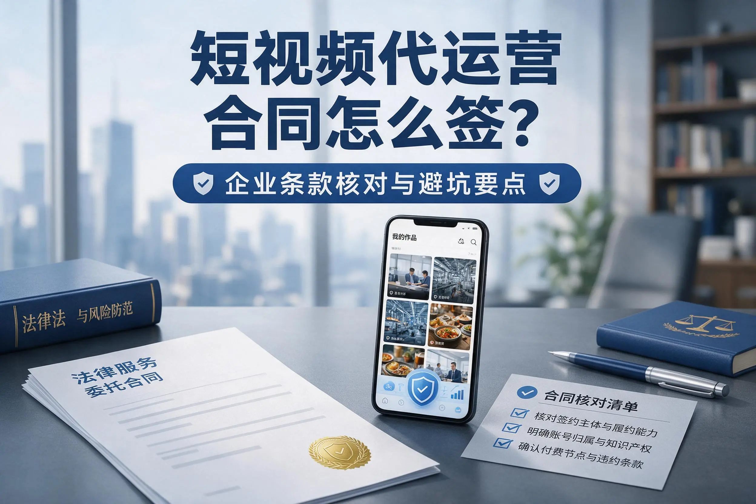 短视频代运营合同怎么签？甘孜企业条款核对与避坑要点