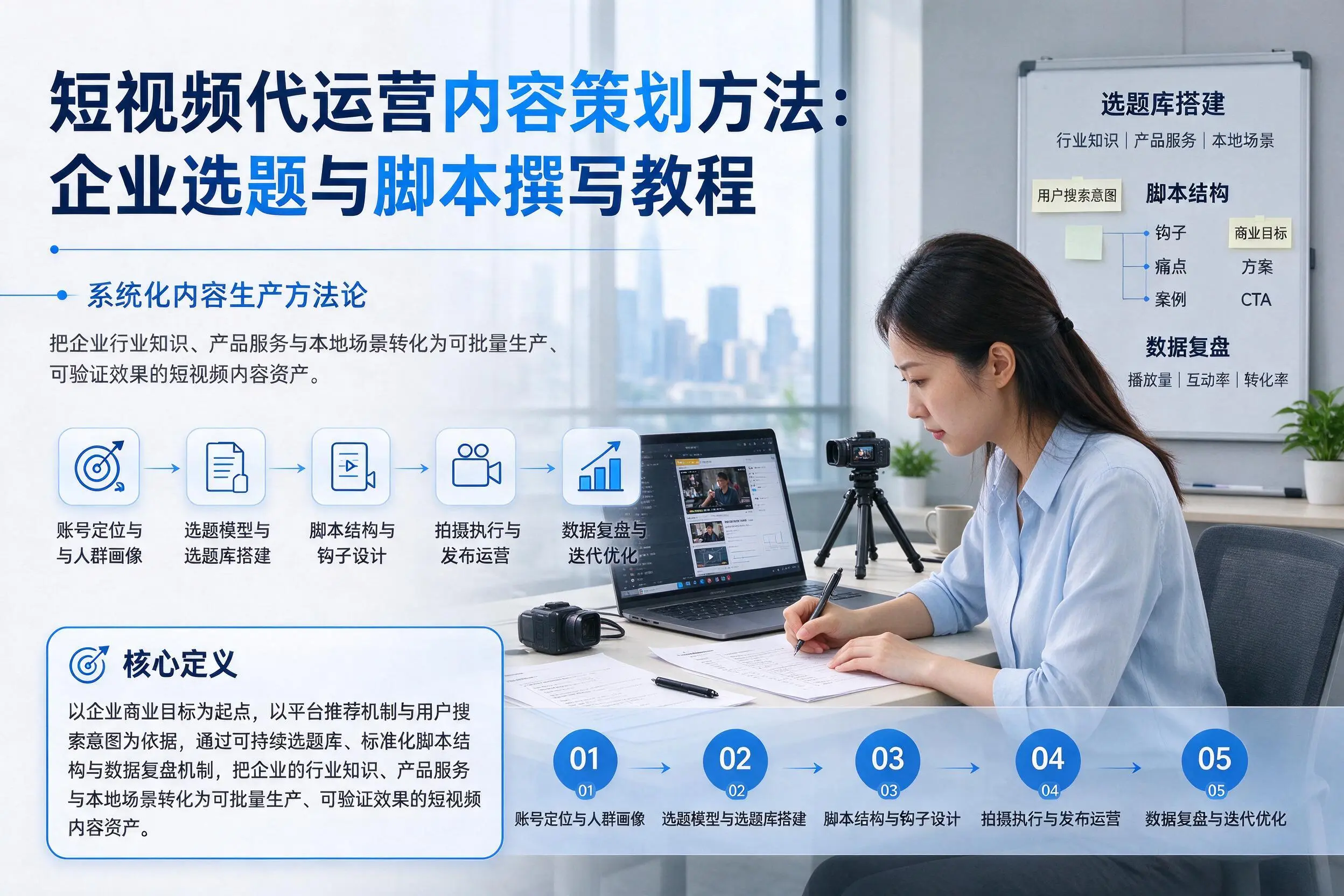 短视频代运营内容策划方法:甘孜企业选题与脚本撰写教程