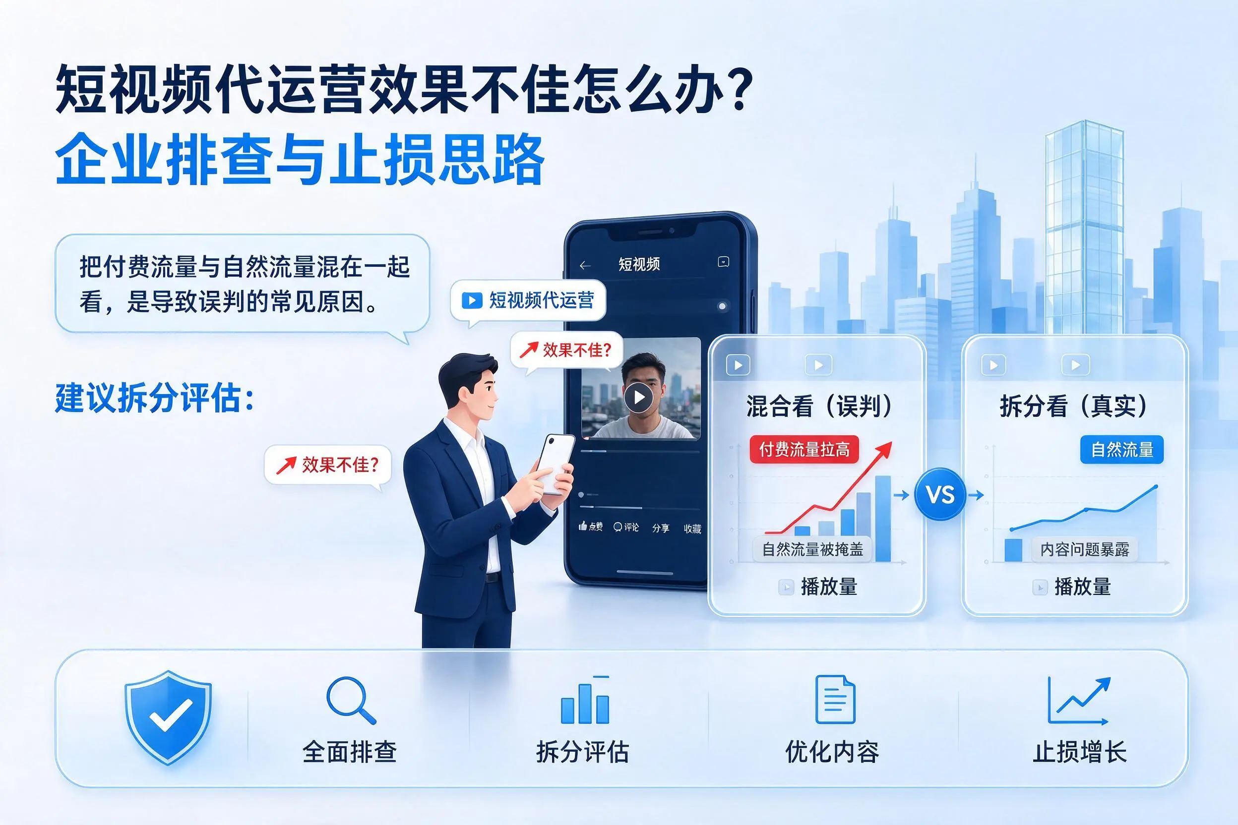 短视频代运营效果不佳怎么办？甘孜企业排查与止损思路
