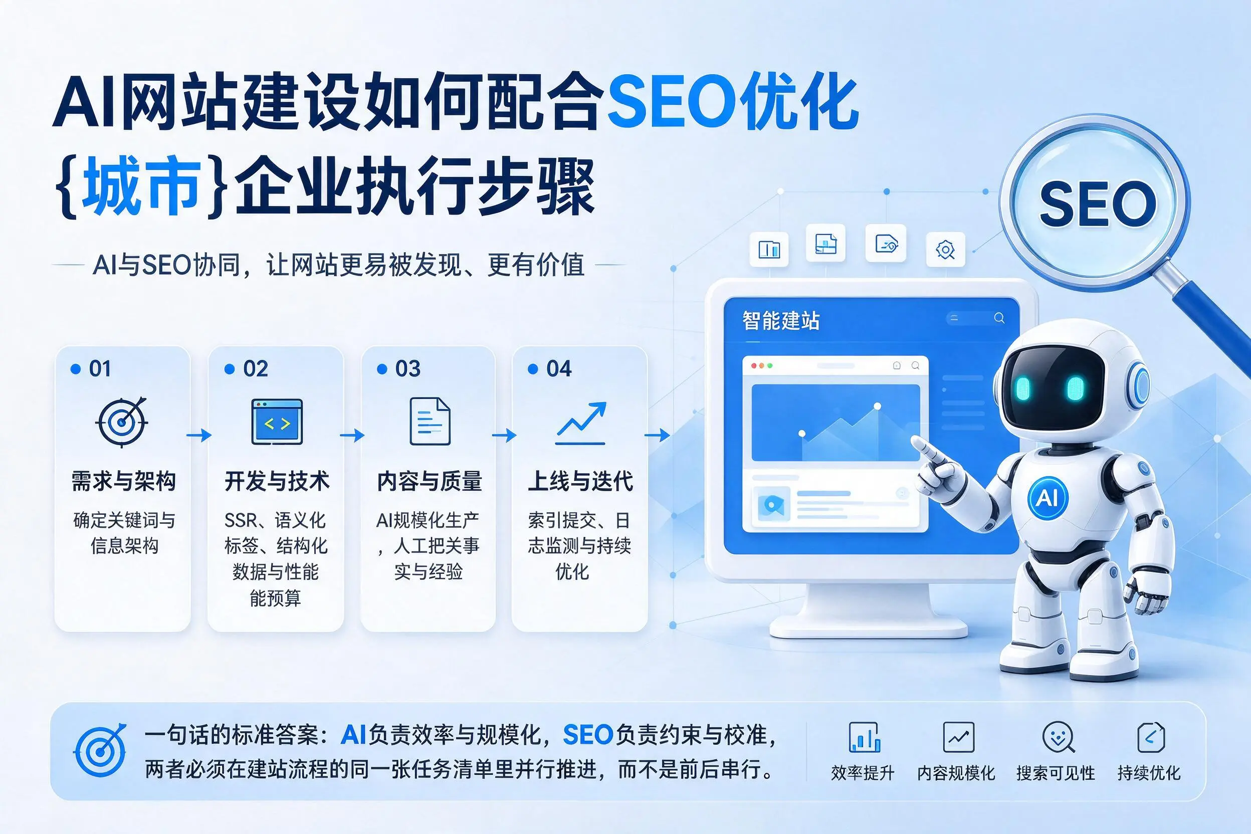 AI网站建设如何配合SEO优化，甘孜企业执行步骤