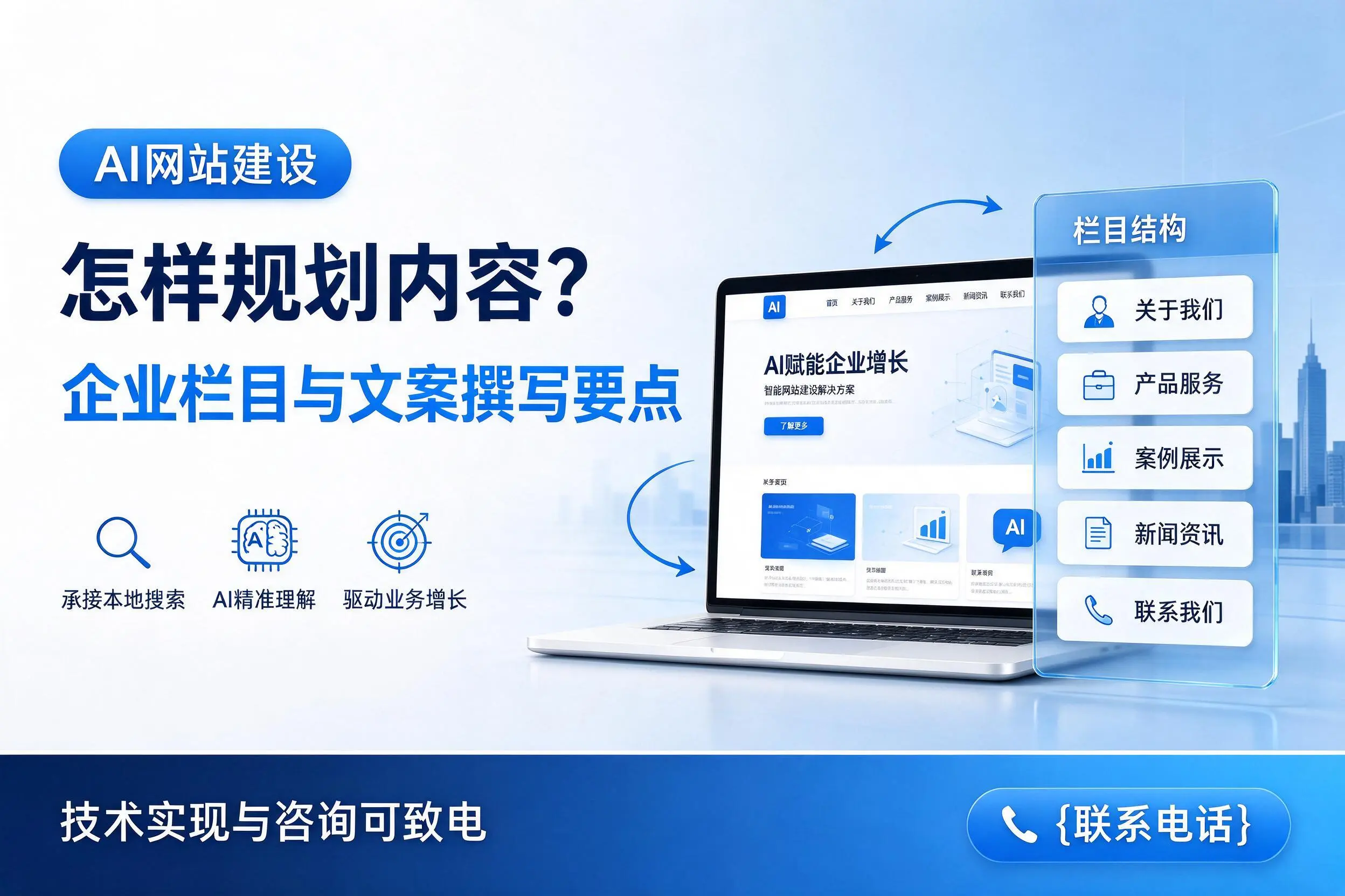 AI网站建设怎样规划内容？甘孜企业栏目与文案撰写要点