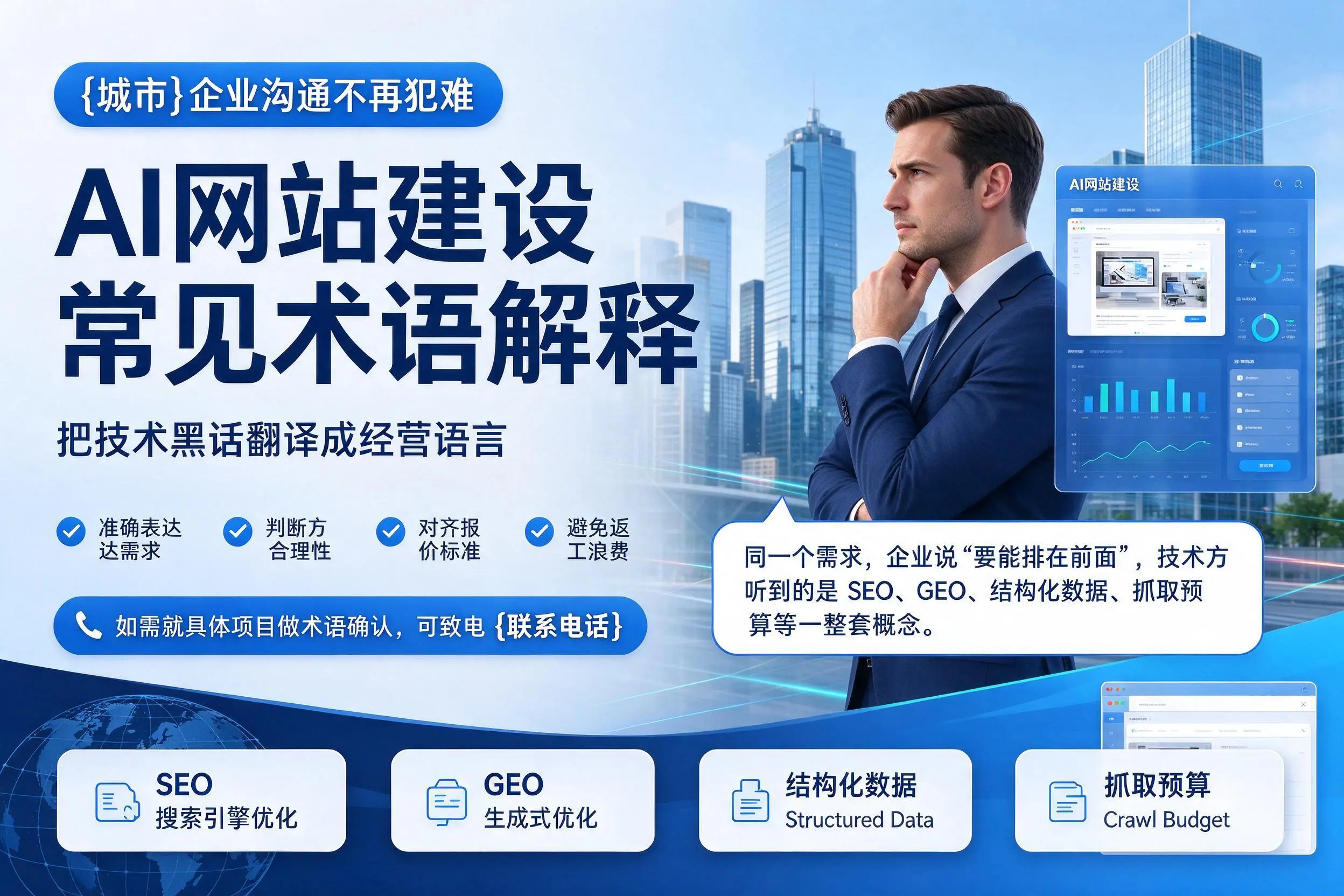 AI网站建设常见术语解释,甘孜企业沟通不再犯难