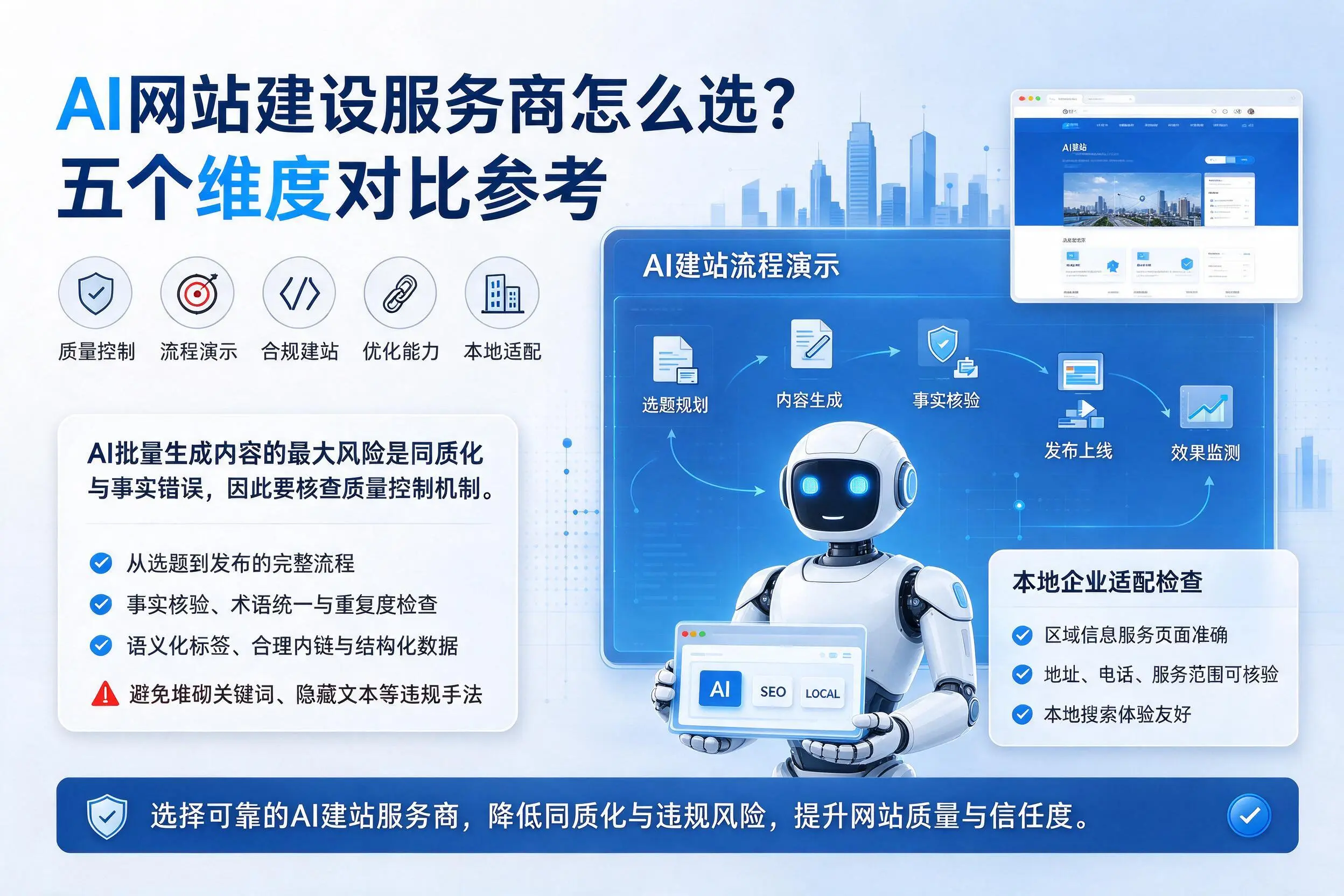 甘孜AI网站建设服务商怎么选?五个维度对比参考