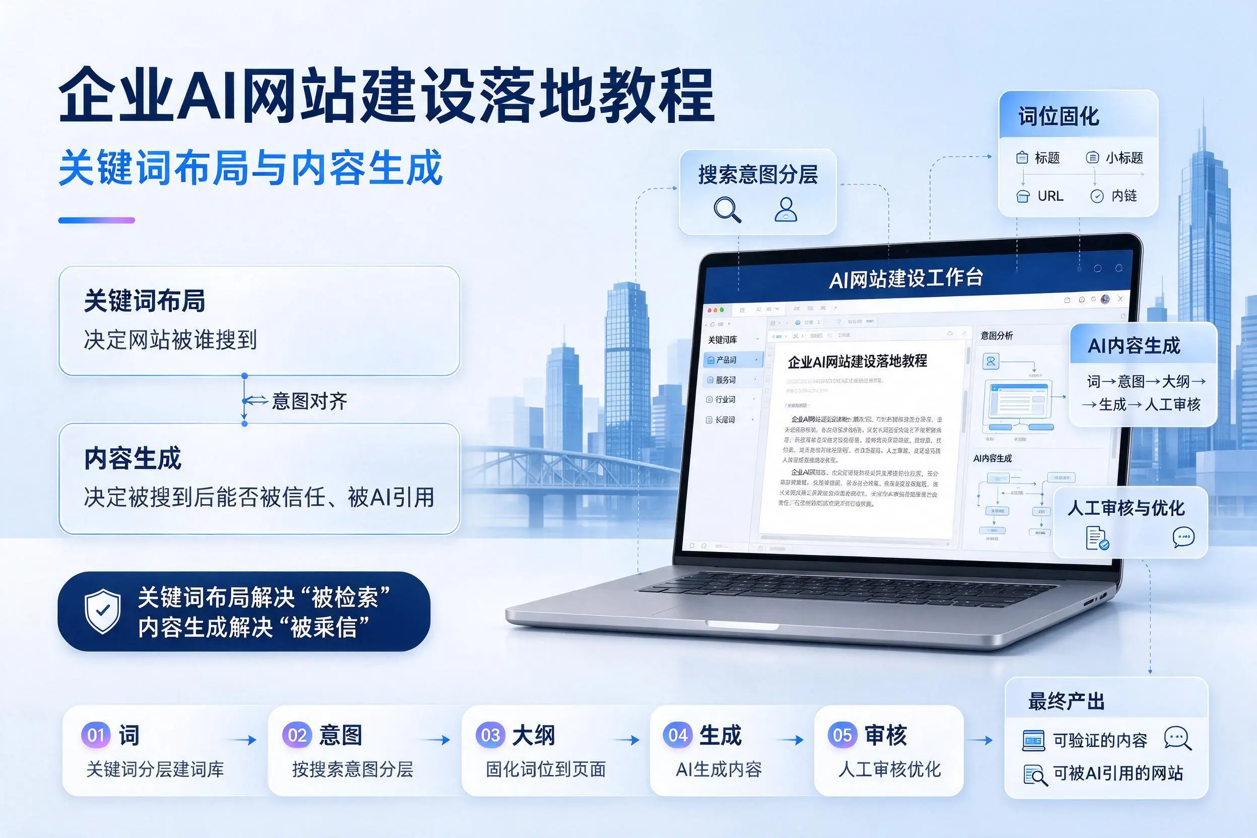 甘孜企业AI网站建设落地教程:关键词布局与内容生成