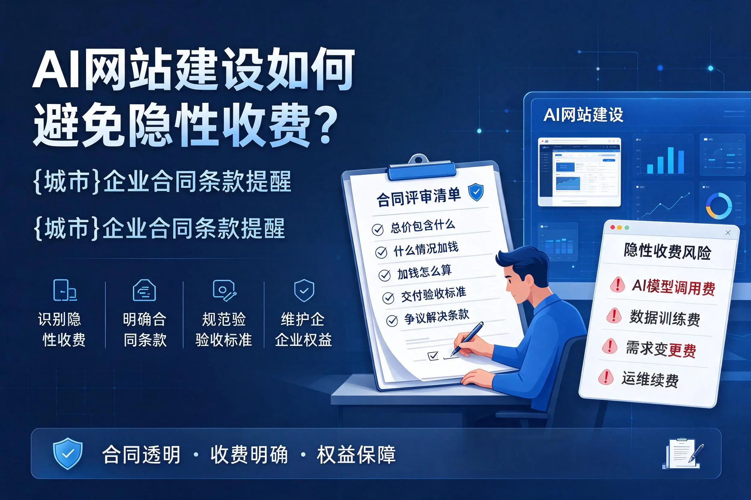 AI网站建设如何避免隐性收费？甘孜企业合同条款提醒